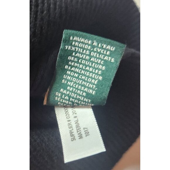 Womens Striped sweater Lauren Ralph Lauren Buttons Size PL winter blue black - Picture 6 of 9